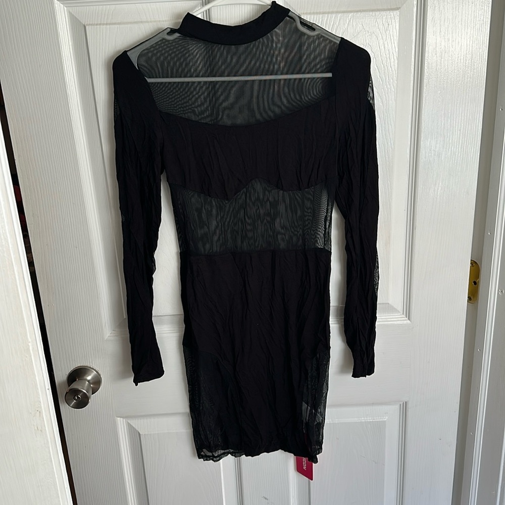 Black mesh dress